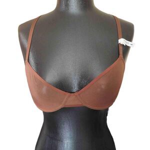 NWT Aerie Smoothez Womens Brown Underwired Sheer Bra Size 36C